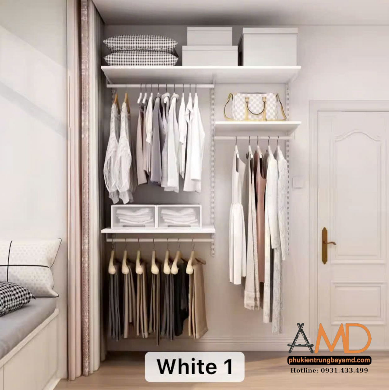 Bộ kệ quần áo AMD – tối giản, linh hoạt, vừa tay bạn chăm sóc lại chính mình.