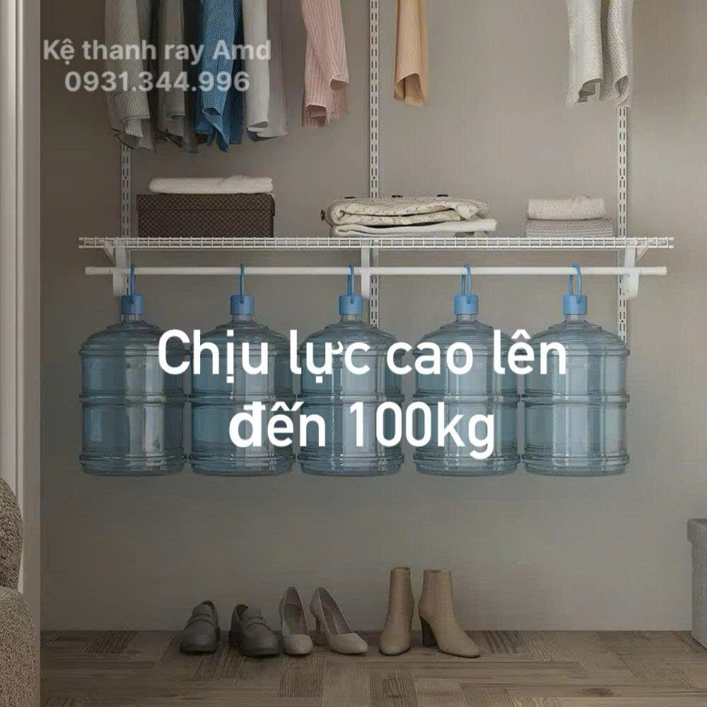 Bộ thanh ray AMD – hệ kệ quần áo với khả năng chịu lực bền bỉ