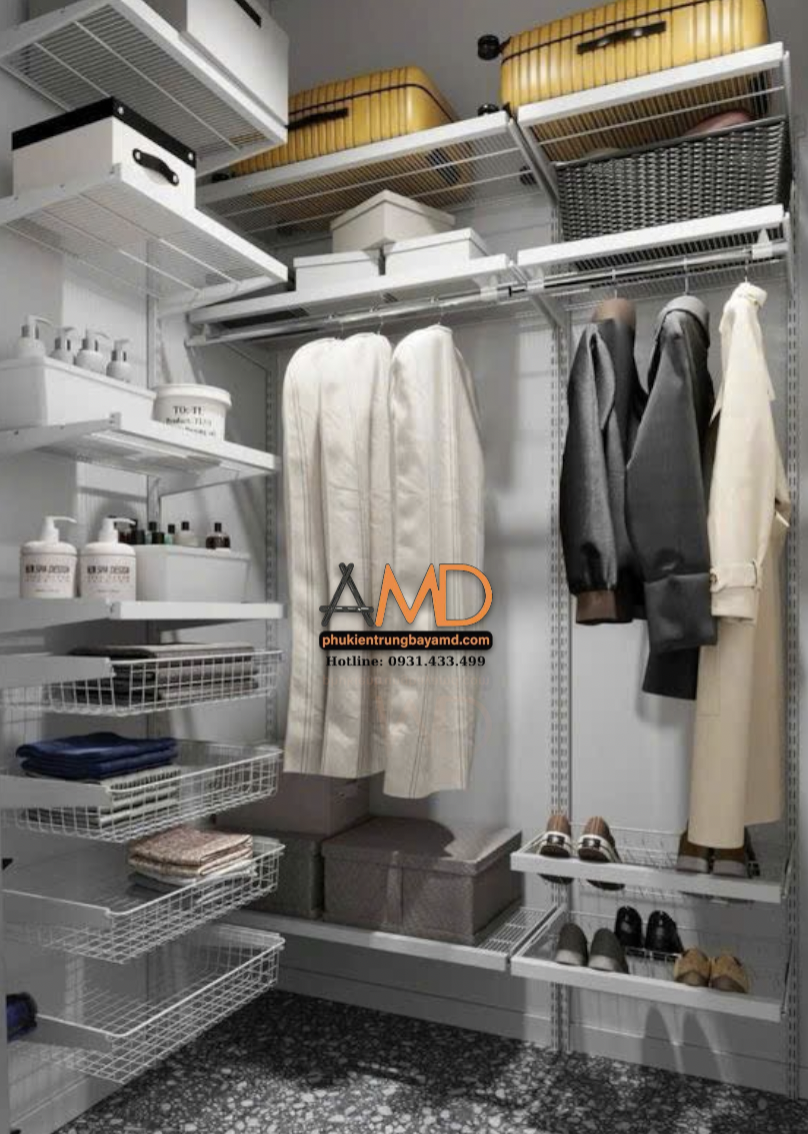 Giải pháp dành cho tủ quần áo phòng bạn – Bộ kệ quần áo AMD