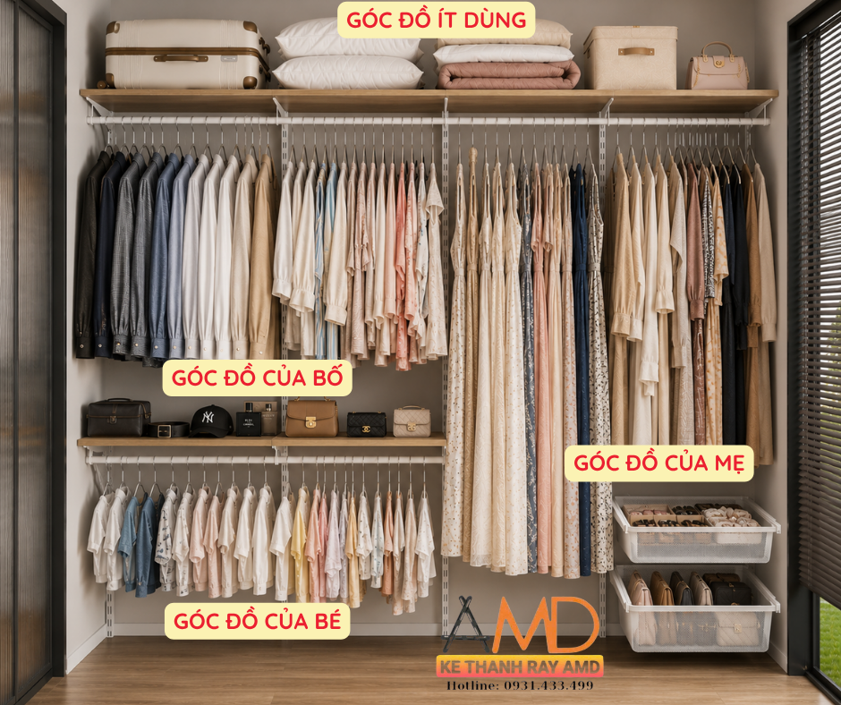 TẠI SAO NGÀY CÀNG NHIỀU NGƯỜI CHỌN KỆ THANH RAY CHO PHÒNG NGỦ?