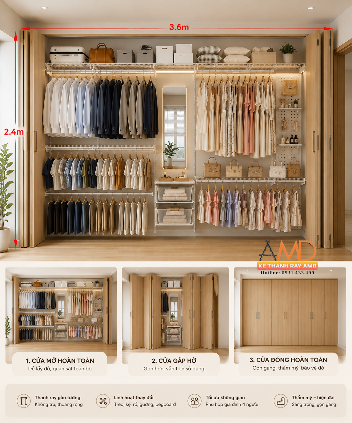 KỆ THANH RAY AMD - VÌ SAO GIA ĐÌNH HIỆN ĐẠI THÍCH HỆ TỦ MỞ?